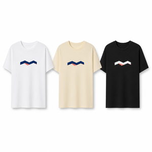 Camiseta de Manga Corta con Cuello Redondo y Logotipo Personalizado, con Estampado Original en el Centro con Cinta Plegada - Product Image 5
