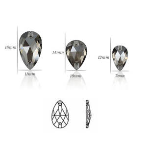 Cristales de Estrás en Forma de Lágrima de Gran Tamaño para Coser, Cristales de Estrás Sueltos para Coser con Pegamento AB - Product Image 4