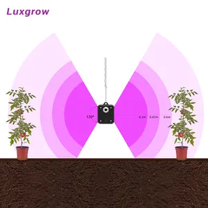 Luxgrow 2.8umol/J-مصباح ليد لنمو النباتات, مصباح Led لنمو النباتات باللون الأحمر والأزرق بقوة 100 وات و 200 وات بإضاءة داخلية ، يعمل على تحفيز محصول الخيار والطماطم