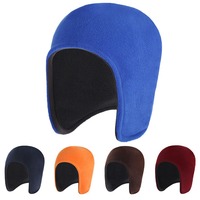 Couvre-oreilles de cyclisme imperméables et respirants doublés polaire, double couche, épais, chauds et confortables, style trapper, s'adaptent au casque, couverture polaire intégrale