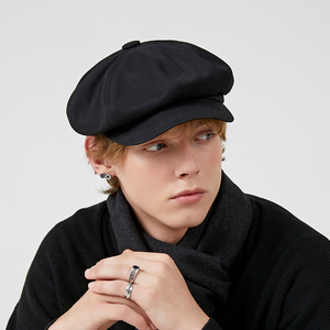 Casquettes plates vintage Gatsby pour hommes, style newsboy britannique, couleur unie, pour <span class=keywords><strong>peintre</strong></span> ou <span class=keywords><strong>boulanger</strong></span> - Product Image 1