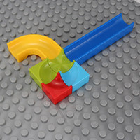Accessoires et composants de blocs de construction à grandes particules, pièces de piste de glisse à billes, jouets d'assemblage pour enfants - Plastique ABS