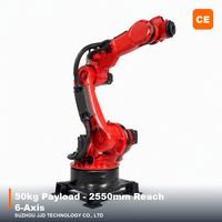 Bras robotisé industriel électromécanique 6 axes, charge utile 20 kg, 1850 mm, pour chargement/déchargement de machines CNC, avec pince à vide 0,05 mm, IP54