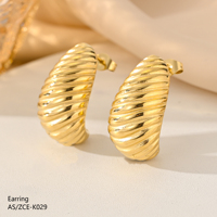 Boucles d'oreilles pendantes double feuille luxueuses et durables, grandes et massives, en acier inoxydable plaqué or, écologiques pour femmes