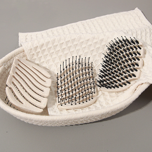 Ensemble de brosses à cheveux en plastique personnalisées, peigne de coiffure pour paume d'ange, peigne à cheveux haut creux, manche en ABS, poils pour massage capillaire - Product Image 3