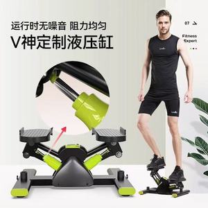 Hydraulic Stepper Machine Home Fitness <b>Step</b> Trainer <b>Portable</b> Manual Exercise Equipment Black Green And Black Red - Product Image 2