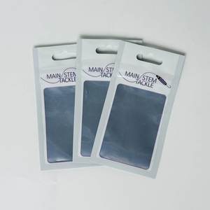 Sac d'emballage pour leurres de pêche imperméable à impression numérique, pochette plate en plastique avec fermeture éclair et 3 côtés scellés pour appâts - Product Image 1