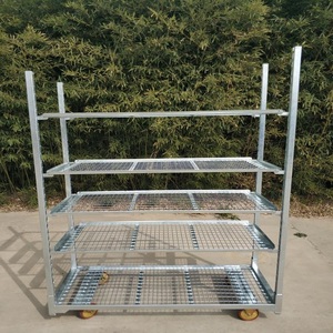 500kgs tải Vườn Ươm Rack hiển thị Đan Mạch Xe đẩy dây lưới hoa dịch vụ giỏ hàng trồng hoa giỏ hàng - Product Image 2