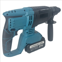 Marteau perforateur rotatif multifonction portable sans fil rechargeable 21V sans balais, qualité industrielle OEM, pour la construction électrique