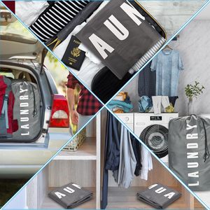 Dây kéo túi giặt quần áo bẩn tổ chức dễ dàng phù hợp với một giặt cản trở hoặc giỏ Biểu tượng tùy chỉnh túi giặt - Product Image 4