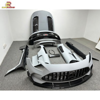 Kit carrosserie style Black Series semi-carbone pour Mercedes Benz AMG GT GTC GTS 2015-2018 : capot avant, pare-chocs, aileron arrière, garde-boue
