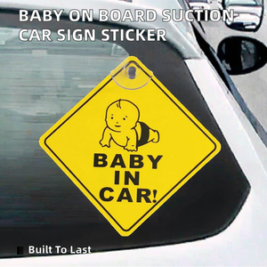 Pegatinas de fibra de carbono con succión para coche 'Bebé a bordo' - Product Image 2