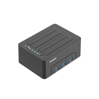MAIWO Dual Bay Usb Clone Hdd Docking Station untuk Duplikator Hard Drive Sata dengan USB HUB Docking K3082H