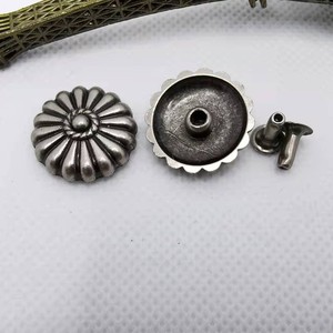 15mmm đinh tán kim loại đinh tán đinh tán đinh tán Punk da thủ công Túi vành đai quần áo giày tự làm phụ kiện may hoa cúc - Product Image 2