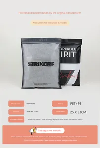 Tùy chỉnh cao cấp PE xương trong suốt Frosted Composite <span class=keywords><strong>Ziplock</strong></span> vớ EVA dày len quần áo bao bì túi cho giày - Product Image 5