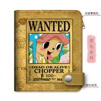Dompet Kartun Lucu Luffy One Piece Anime Jepang Grosir untuk Pria dengan Resleting PU