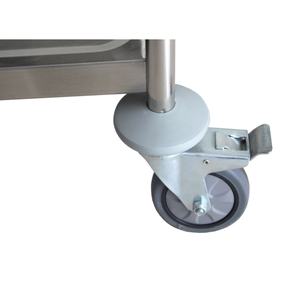 Chariot de service à tube rond en acier inoxydable à 3 niveaux pour usages multiples - Product Image 6