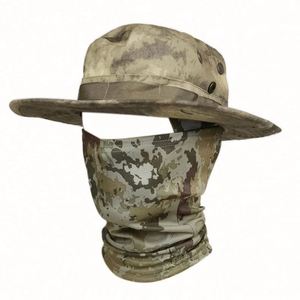 One Hole Ski Mask Balaclava with <b>Folding</b> <b>Bucket</b> Hats Fishing Wide Brim Adjustable Boonie Hat for Men Casual Cycling Daily - Product Image 3