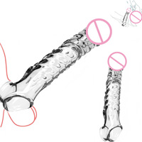 Bestseller Herren Kristall-Dildo Verlängert Dick Vibrierend Wasserfest Erwachsenen-Spielzeug mit Realistischem Gefühl für Paar-Spaß