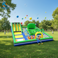 Parcours d'obstacles gonflable géant en PVC de qualité commerciale, personnalisé pour l'extérieur, aire de jeux à thème, capacité de 1000 kg