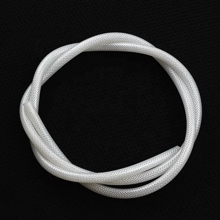 customized silicone braided tube machine Braided spiral tubing food grade Silicone braided hose