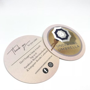 Su misura di grande formato rotondo 800gsm stampa LOGO del MARCHIO grazie per invito carta di carta - Product Image 6