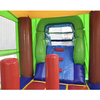 Parc aquatique gonflable commercial extérieur en PVC pour usage humide et sec, modèle Palm Tree Combo