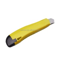 Couteau utilitaire rétractable sécurisé pour étudiants, lame cassable de 18 mm, coupe-plastique DIY pour le bureau et l'école, modèle RX0057