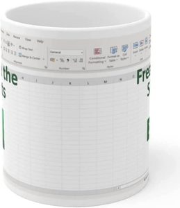 Hoja de cálculo divertida Excel Taza 11 OZ Contador Taza Regalos Cerámica blanca Novedad Taza de té - Product Image 5