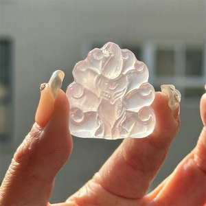 กุหลาบควอตซ์<span class=keywords><strong>เก้า</strong></span><span class=keywords><strong>หาง</strong></span>สุนัข<span class=keywords><strong>จิ้งจอก</strong></span>แกะสลักสัตว์คริสตัลงานฝีมือพื้นบ้านฟ็อกซ์สำหรับการรักษา - Product Image 4