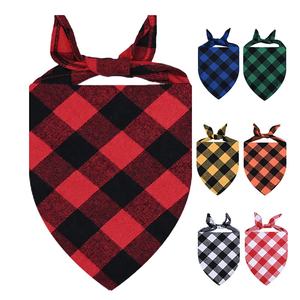 عصابات كلاسيكية منقوشة من الترتان للكلاب من القطن الناعم للحيوانات الأليفة ملحق الرقبة مريلة تزيين متوفرة في 4 أحجام للصيف والشتاء - Product Image 1