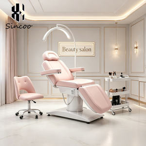 Camas de Belleza Eléctricas de Lujo, Color Rosa, Cama Facial con 3 Motores y Masaje, Rotación de 360 Grados, Cama Facial para Salón de Belleza, Spa y Pestañas - Product Image 1