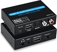 Conmutador de Audio HDMI2.0, Conversor de Audio con Decodificador ARCHDCP2.2, Fibra Óptica, 4K120HZ, Modelo OZV8-2