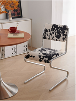 Chaise de salon nordique traditionnelle écologique avec dossier en métal, design vintage suspendu, pour bureau à domicile, salle à manger ou coiffeuse