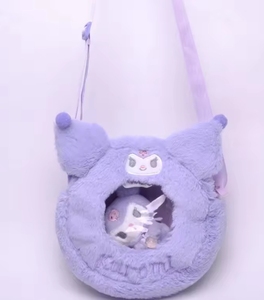 Cinnamoroll estilo Anime Lindo bolso <span class=keywords><strong>de</strong></span> hombro con cierre abierto <span class=keywords><strong>de</strong></span> moda bolso <span class=keywords><strong>de</strong></span> felpa <span class=keywords><strong>de</strong></span> dibujos animados para niñas con melodía transparente para niños - Product Image 4