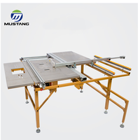 Scie à panneaux de précision Mustang MT100, petite scie à table coulissante pour le bois, scie circulaire portable pour le travail du bois et la fabrication de meubles