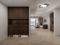 Système de dressing de luxe moderne pour chambre à coucher, armoire 2 portes avec rangement ouvert pour chaussures, armoire en bois sur mesure, placard de rangement en bois avec porte
