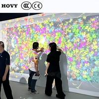 Projecteur interactif LCD HOVY 80+ jeux, projection 3D au sol/au mur, système de projection, télécommande, 1080P, piste de danse portable, IP65