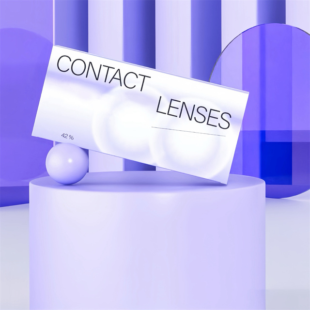 2025 Customized Innovated Design Color Contact Lens Packaging Box Free Design Spot UV Printed Including 3D Foil
