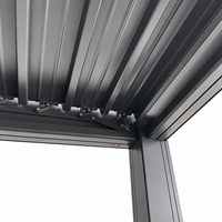 Pergola de jardin en aluminium à prix d'usine 3x6x2.5m avec toit à lames orientables manuellement pour mobilier d'extérieur