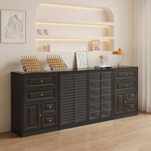 Armoire de présentation pour nail art noire, armoire de rangement pour vernis à ongles et colle, armoire sur pied multi-niveaux - Product Image 2