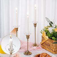 Bobeches en verre pour chandeliers, protège-gouttes de bougie de mariage, anneaux anti-gouttes pour bougies coniques, attrape-cire