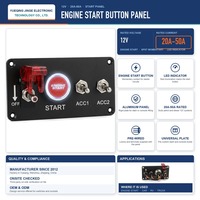 Panneau de commande avec bouton de démarrage du moteur de voiture