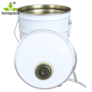 Cubo de <span class=keywords><strong>Pintura</strong></span> Metálico Blanco de 20 <span class=keywords><strong>Litros</strong></span> (5 Galones) con Certificación UN para Recubrimientos de Techo a Base de Solvente, con Boquilla Flexible Rieke - Product Image 1