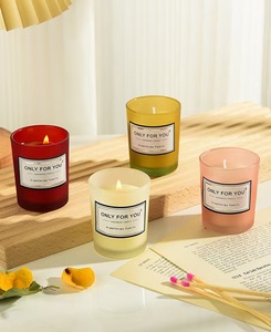 Bougie en cire de soja parfumée 100% naturelle, dans un bocal en verre, avec huile essentielle parfumée Amber Cup, cadeau écologique pour la Saint-Valentin - Product Image 6