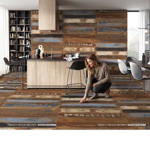 Wood Look Porcelain <b>Floor</b> Tiles Vistaar Wood Brown 600x1200mm Rustic <b>Matte</b> Interior Flooring - Product Image 6