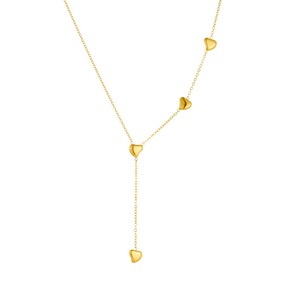 Heart Pendant Necklace Gold Plated Long Chain For Women Everyday Wear - Product Image 5