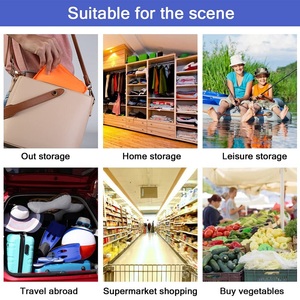 Sac de courses pliable en polyester écologique grande capacité pour femmes, sac à main portable en Oxford pour supermarché - Product Image 6