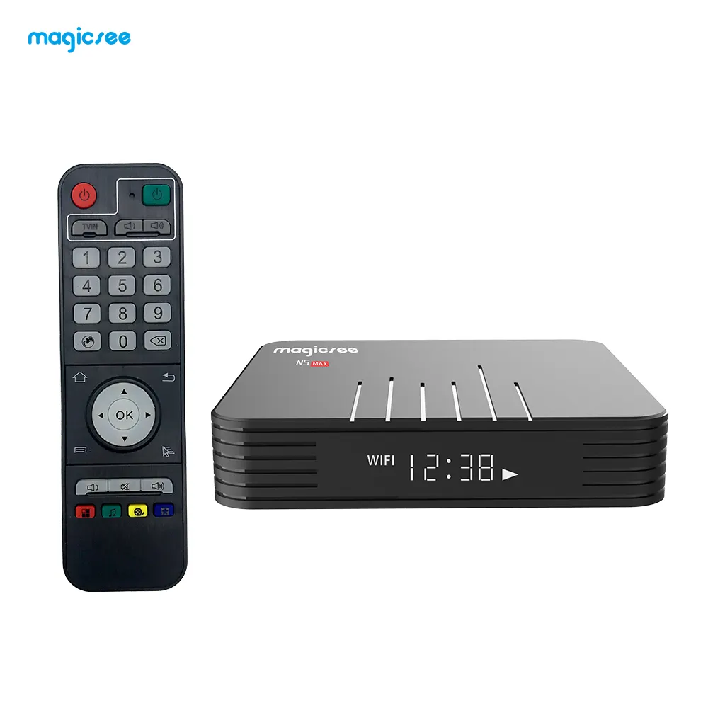 hot sale tv box S905X3 Magicsee n5 max 4gb 32gb ROHS voice ODM BT 4.1 mini streaming tivi box for movie