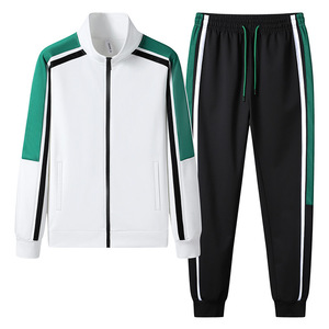 Completo Sportivo da <span class=keywords><strong>Uomo</strong></span> 2 Pezzi con Giacca e Pantaloni Casual, Logo Personalizzato Stampato, Vendita all'Ingrosso - Product Image 2